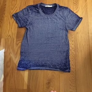 Alternative Apparel Blue Burnout Tee Shirt Small