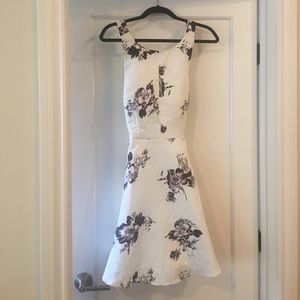 Minuet Floral Print Fit & Flare Cocktail Dress