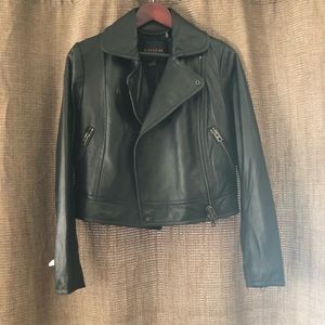 Coach Leather Moto Jacket Black Small NWT $995