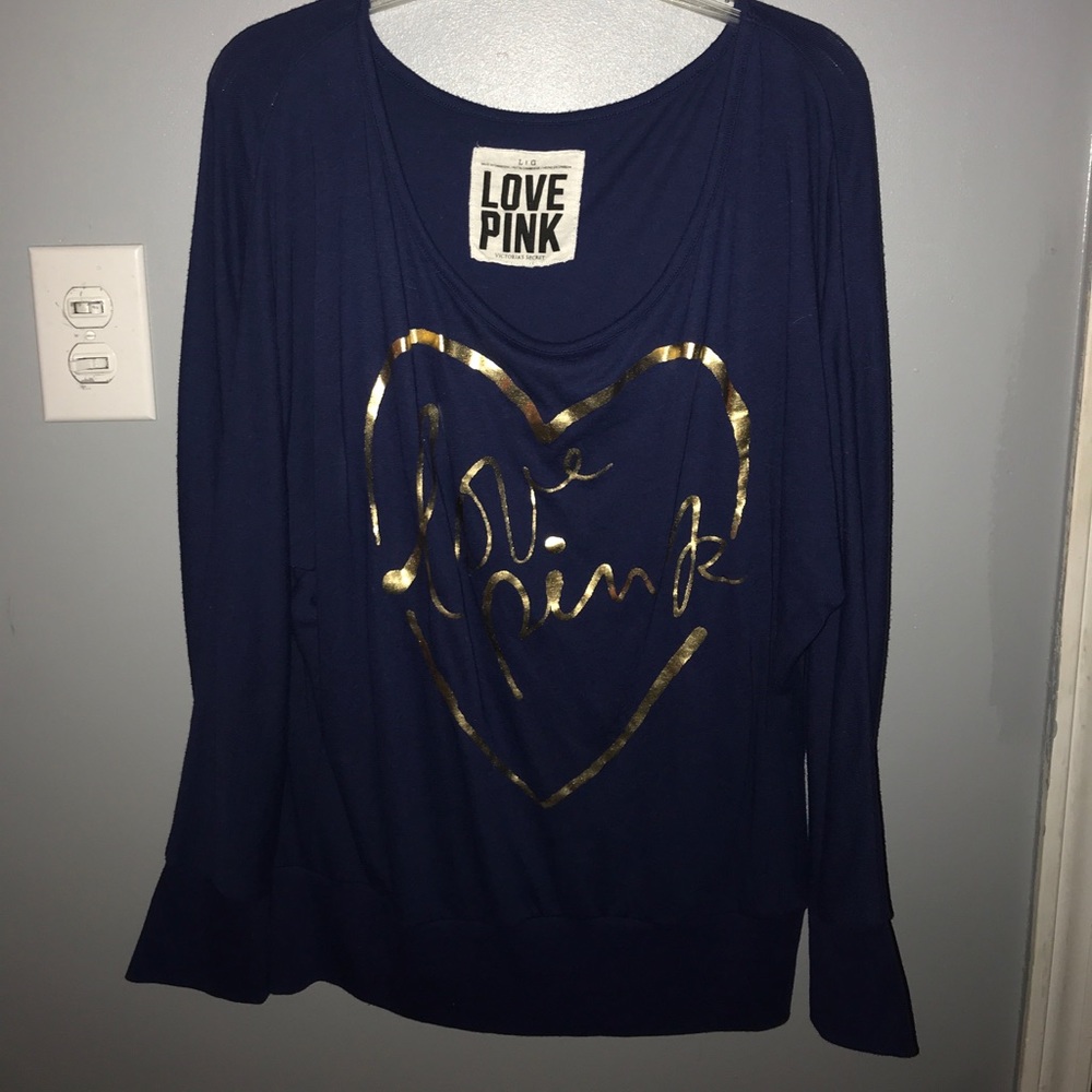 Love pink thin sweatshirt