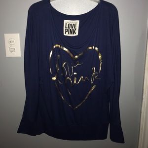 Love pink thin sweatshirt