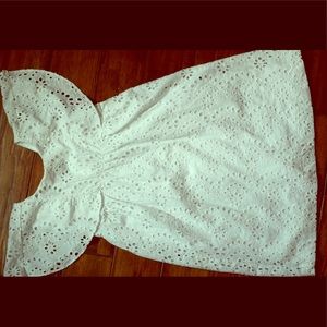 Girls Zara white eyelet dress