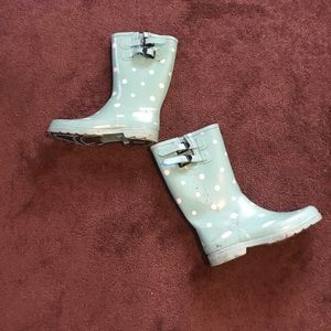 Polka dot rain boots