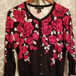 WHBM Roses Cardigan