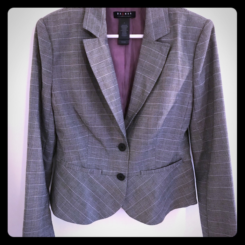 Axcess by Liz Claiborne Gray Blazer Size 6