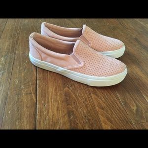 Pink slip-ons