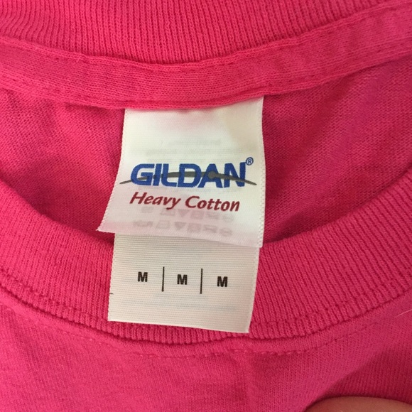 Hot pink plain T shirt - Picture 2 of 2