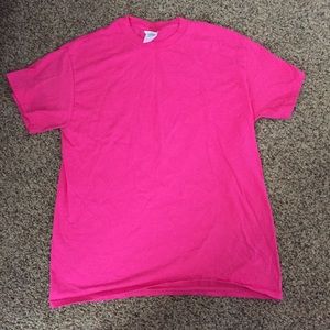 Hot pink plain T shirt