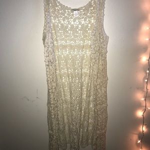 Crochet calf length kimono!