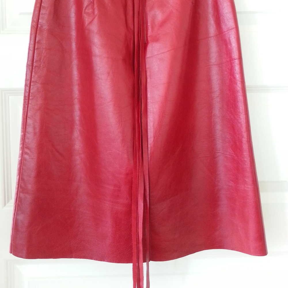 Margaret Godfrey Leather Skirt