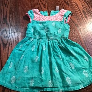 Aqua and pink summer dress