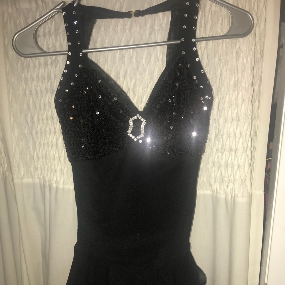 Black figure skating dress