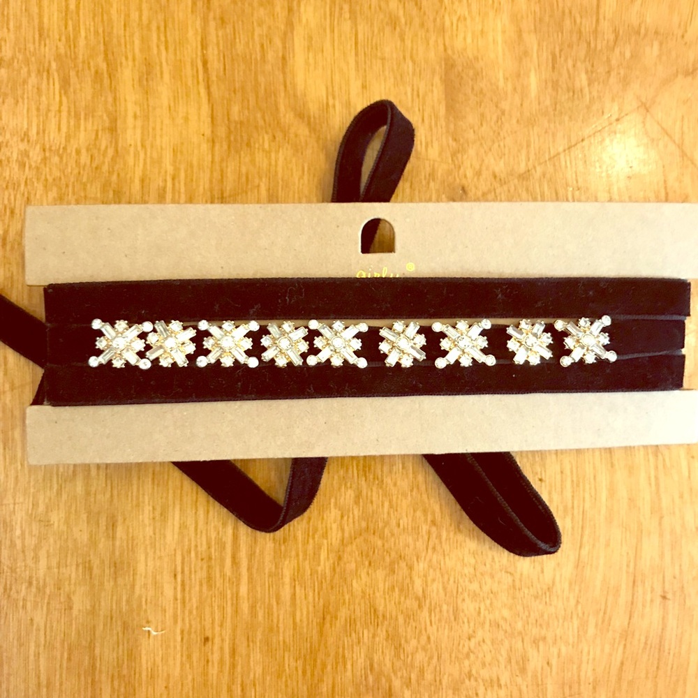 Black velvet and crystal choker from Nordstrom