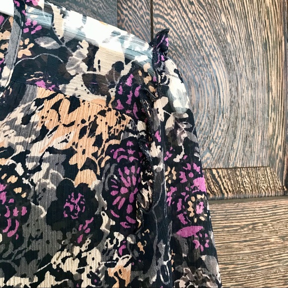 EUC BANANA REPUBLIC LINED FLORAL DRESS W DS WAIST - Picture 5 of 8