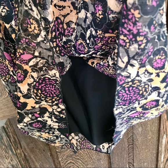 EUC BANANA REPUBLIC LINED FLORAL DRESS W DS WAIST - Picture 8 of 8