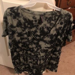 Torrid green and black v neck T-shirt