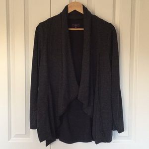 Navy Waterfall Moto Cardigan