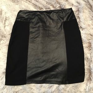 Black pleather skirt