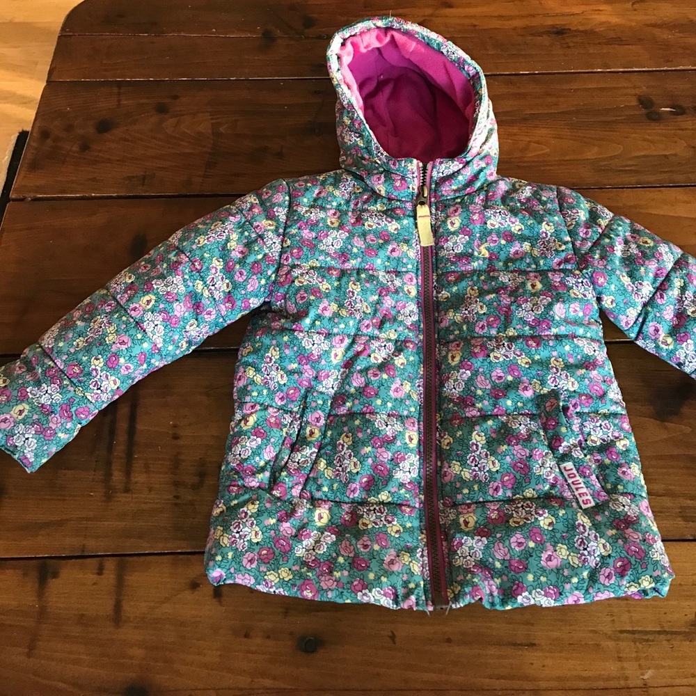 Floral puffy coat