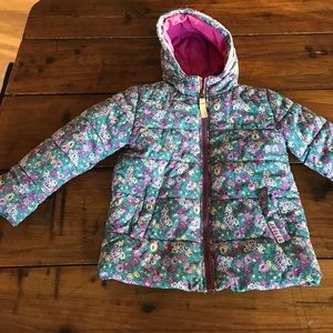 Floral puffy coat