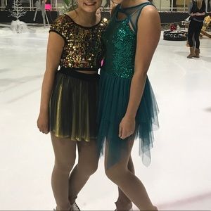 Emerald skating dress