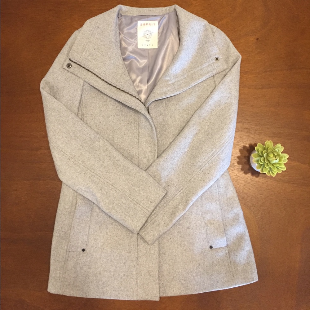 Esprit - Light Grey Pea Coat