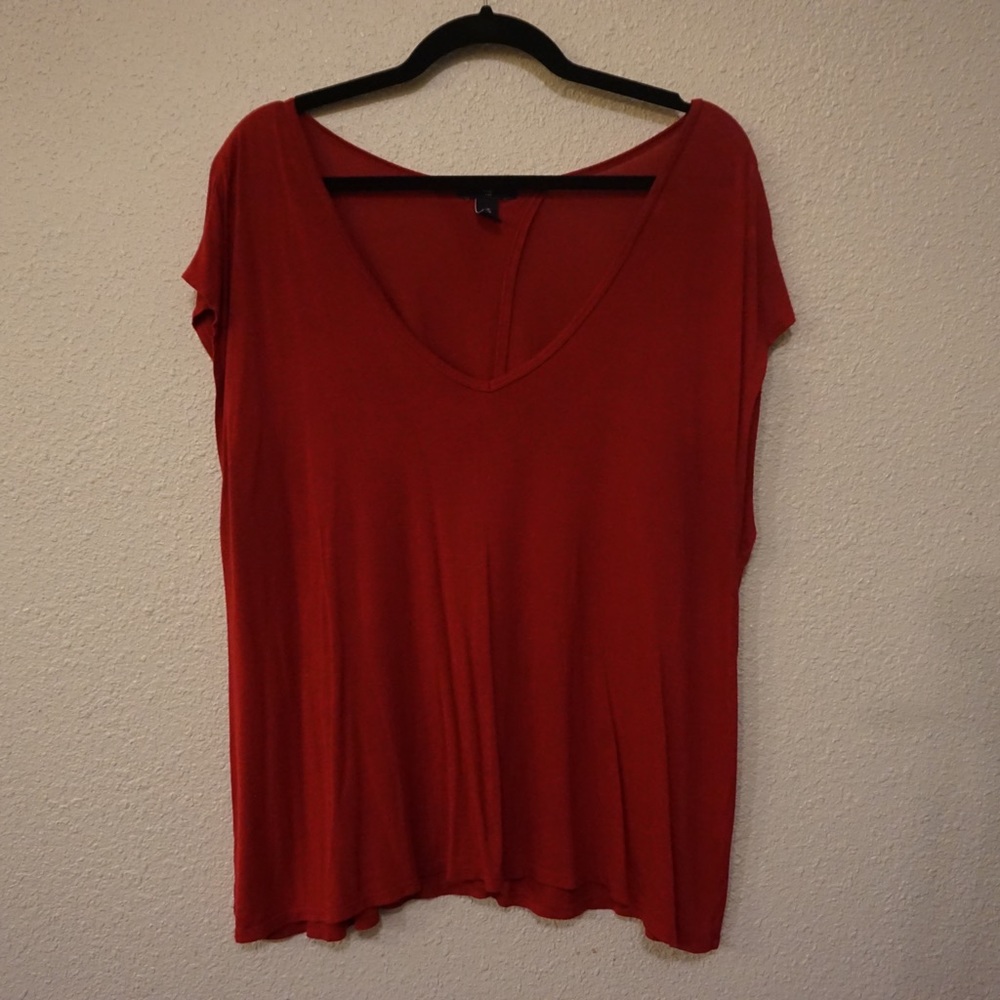 Red "GAP" Open-Back Top
