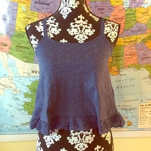 Blue Aeropostale Cropped Tank