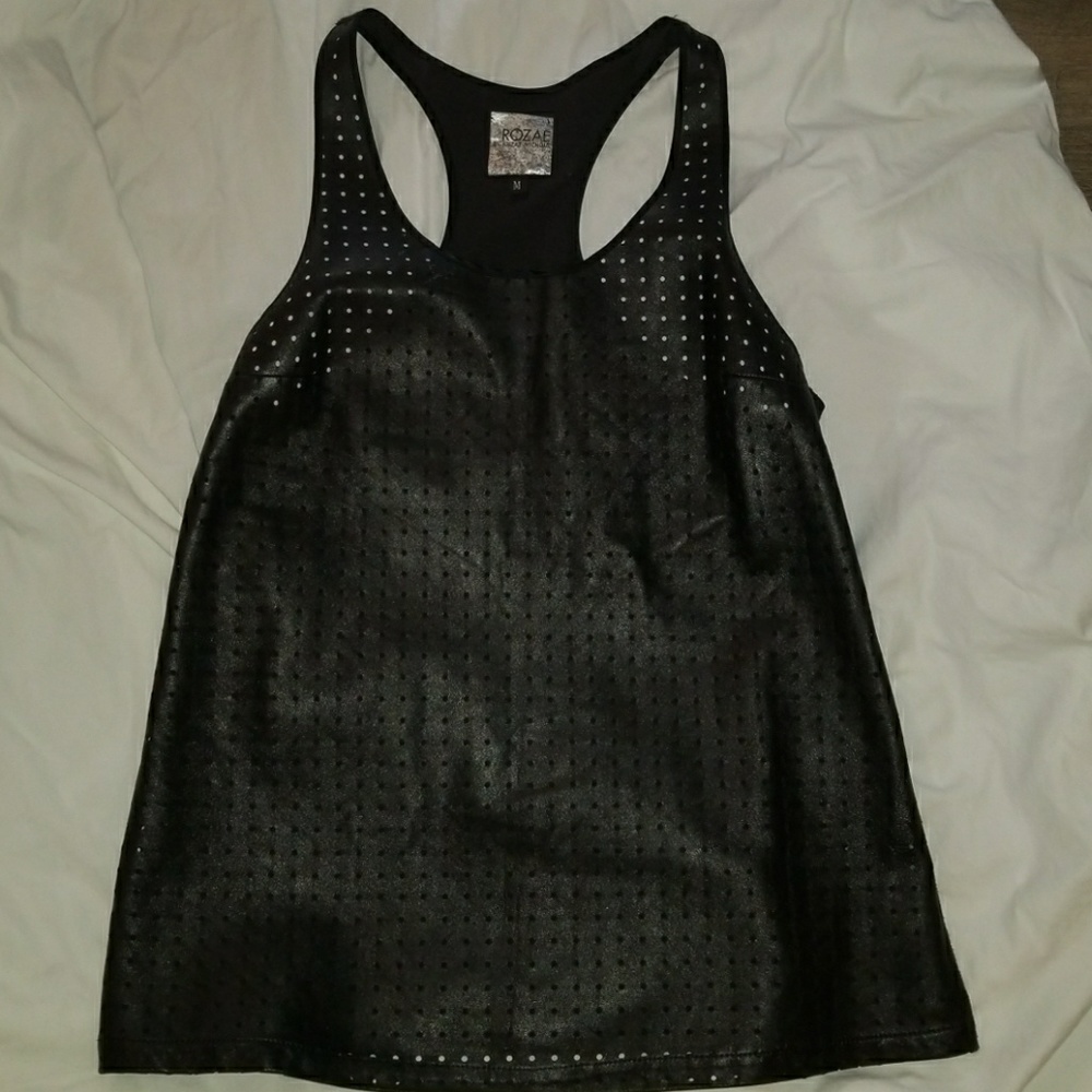 Rozae by Rozae Nichols 100% Leather Top