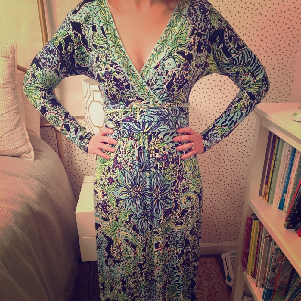 Lilly Pulitzer Long Sleeve Floral Dress
