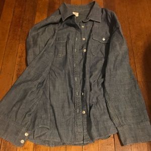 J Crew Chambray Dress Shirt, Size L