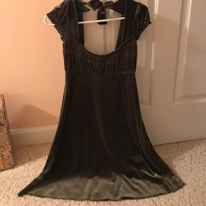 Free People Green Velvet Dress