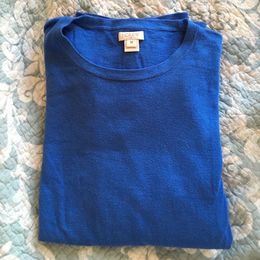 J. Crew periwinkle blue Tippi sweater.