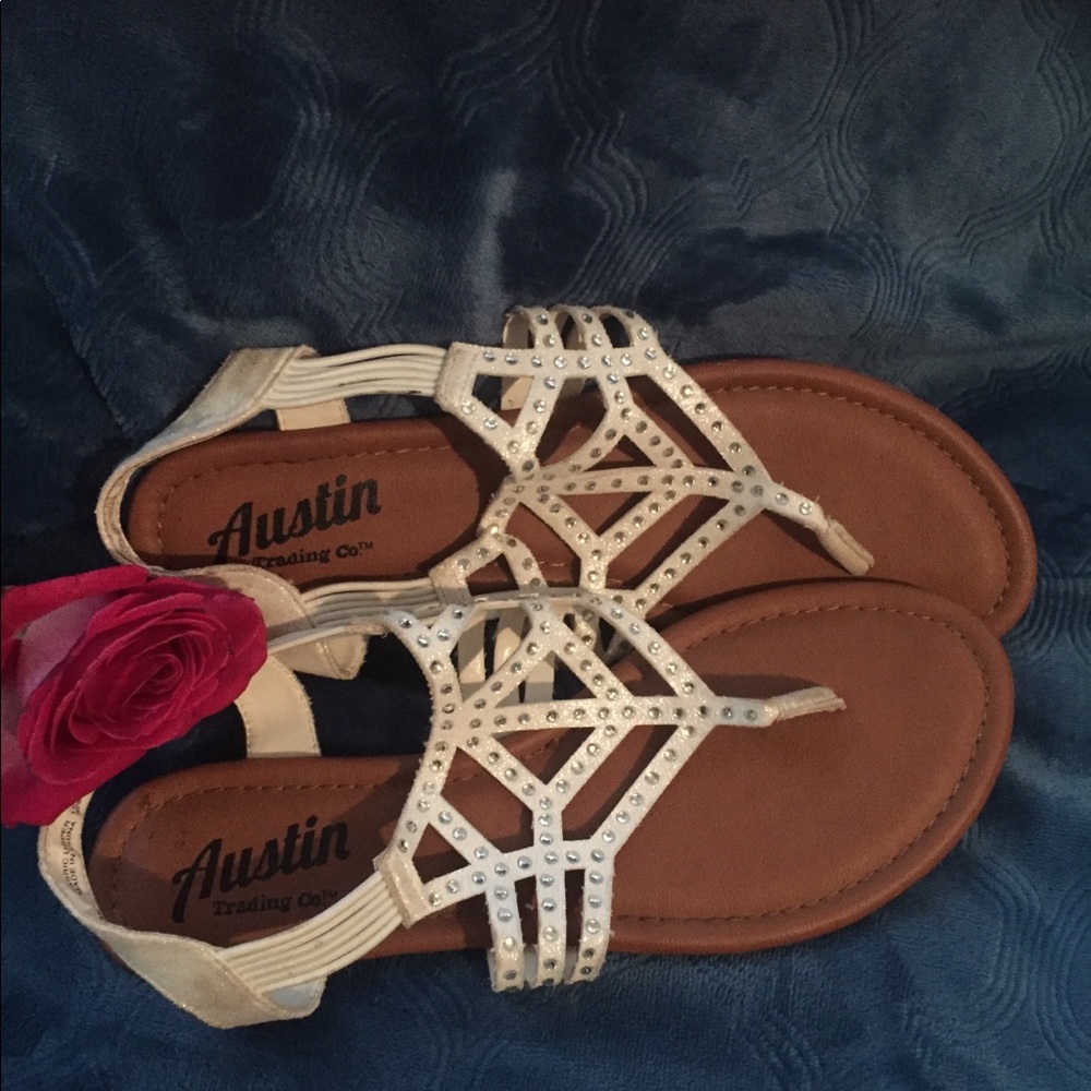 White sparkling flats
