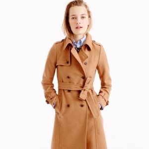 J crew icon trench coat Italian wool cashmere