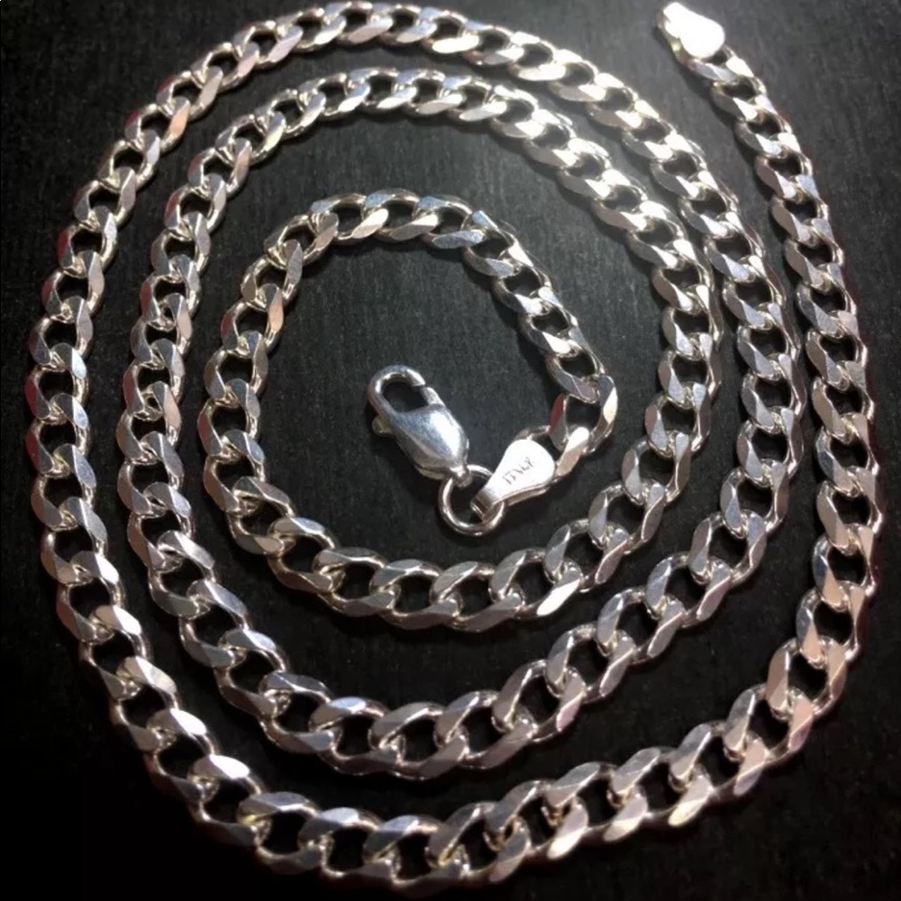 New Antitarnish Solid Silver Italian Necklace - image 1