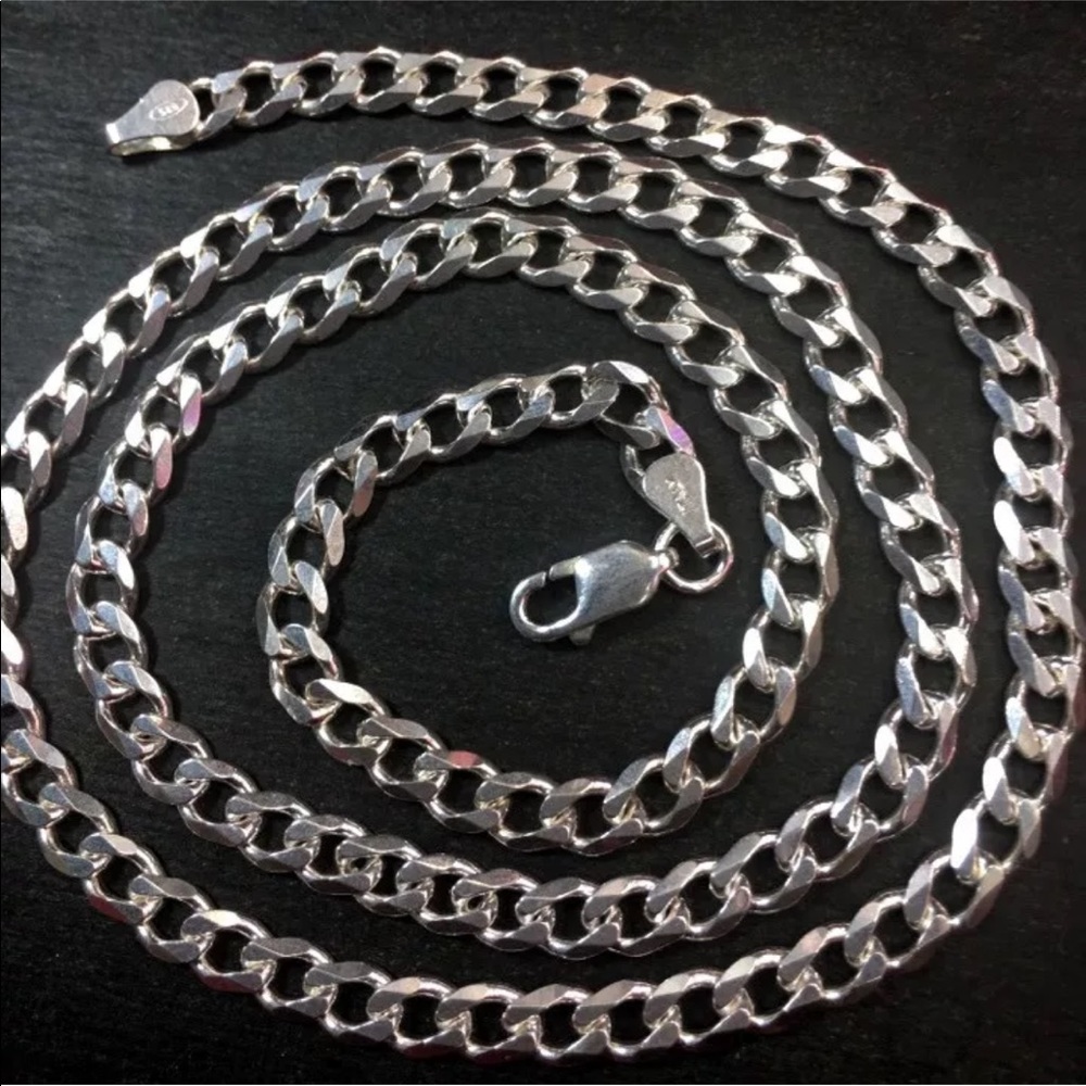 New Antitarnish Solid Silver Italian Necklace - image 3