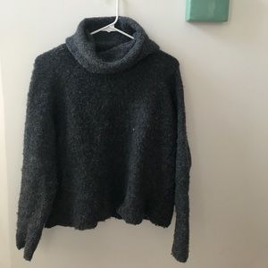 Oversized Gray Madewell Turtleneck (S)