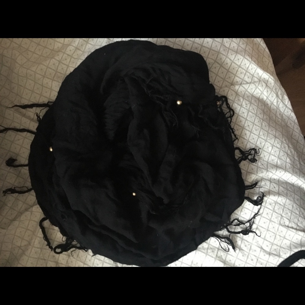 Black/gold infinity scarf