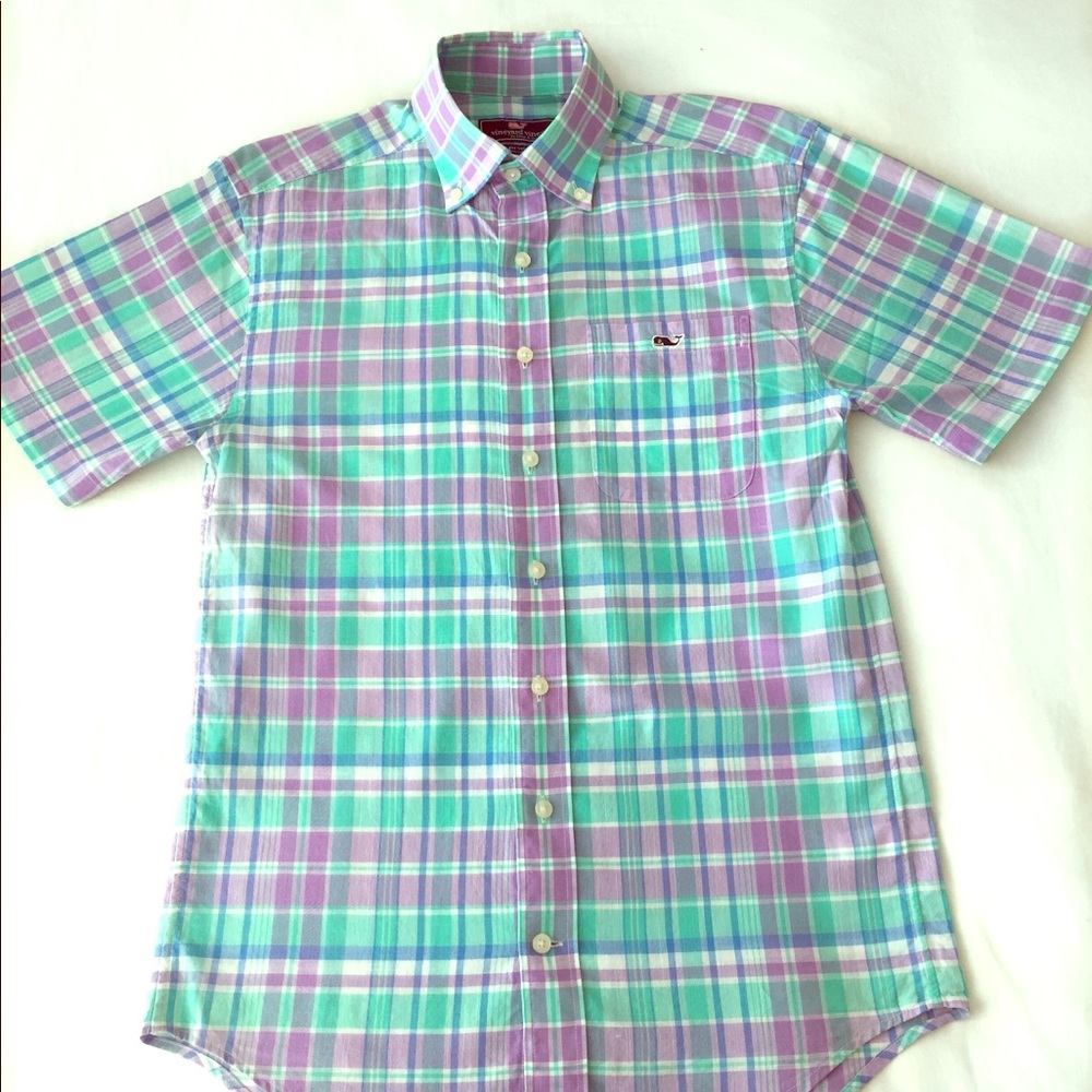 Men’s Vineyard Vines T-Shirt Teal Classic Fit XS