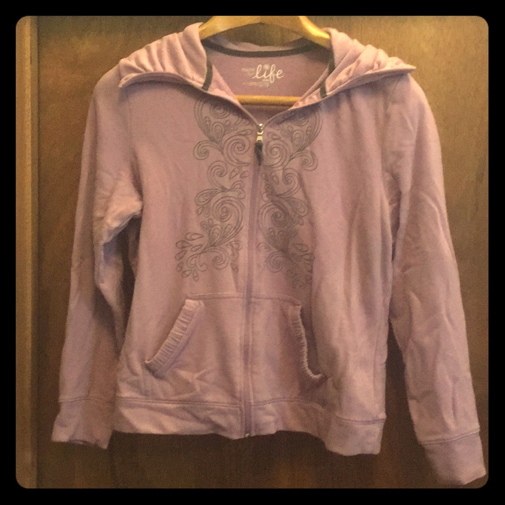 Violet and dress zip up sweater.