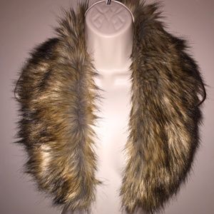 Brown Faux Fur Collar Fur Scarf Winter Fur Scarf