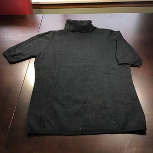 Saks Fifth Avenue black silk and cashmere sweater