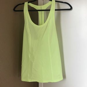 Neon lulu workout top