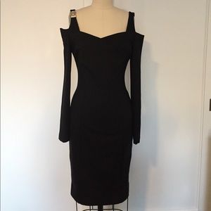 Versace black ponte jersey dress
