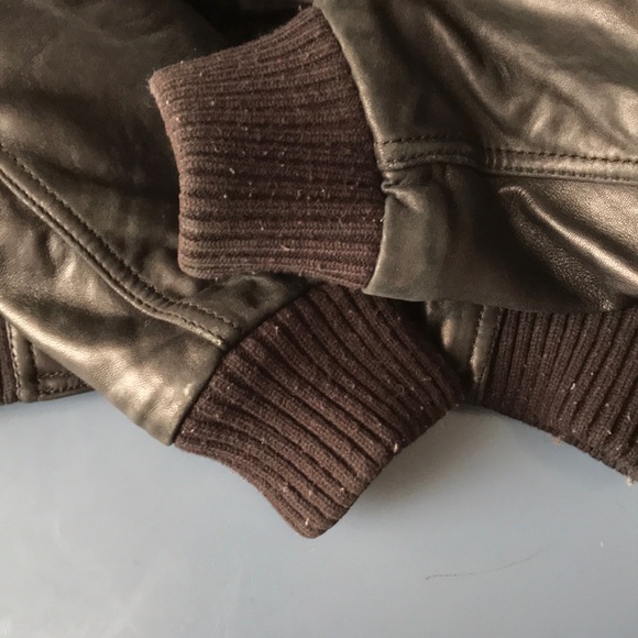 Leather Jacket with hood - Picture 2 of 7