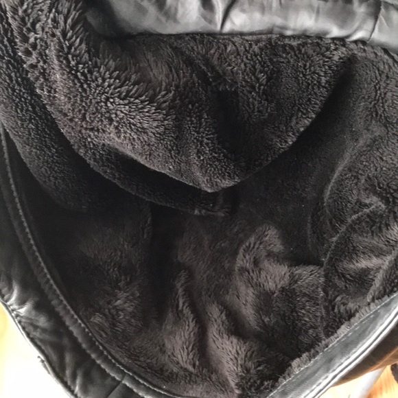 Leather Jacket with hood - Picture 3 of 7