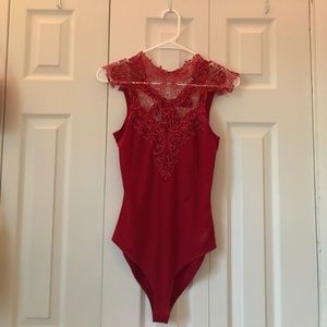 Embroidered bodysuit