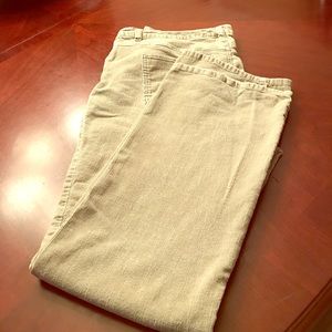 Gray corduroy jeans