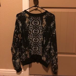 Cabi python print sweater top